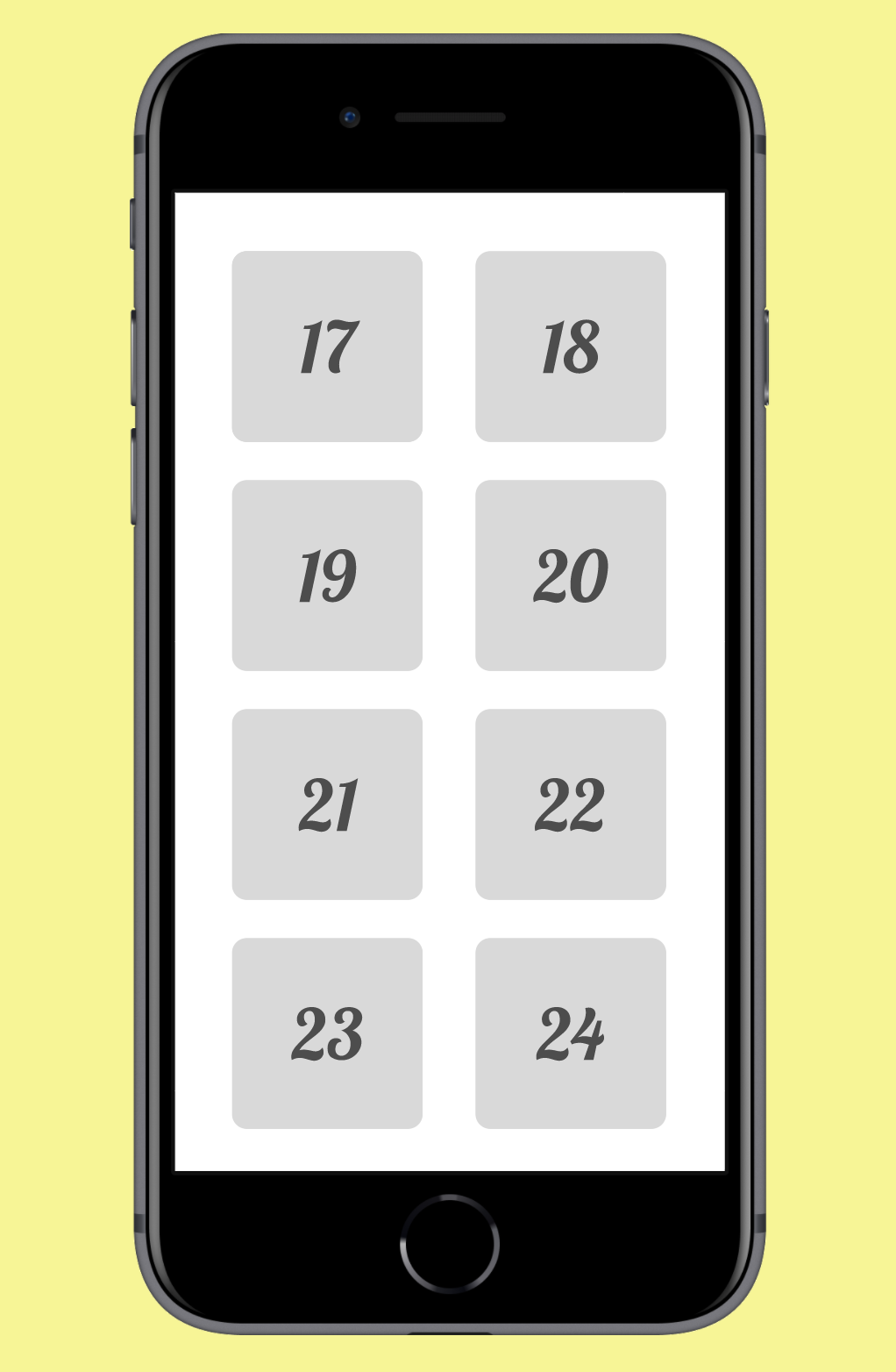 Adventskalender App-Ansicht